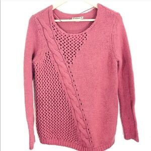 Ruff Hewn Chunky Knit Pink Sweater XL